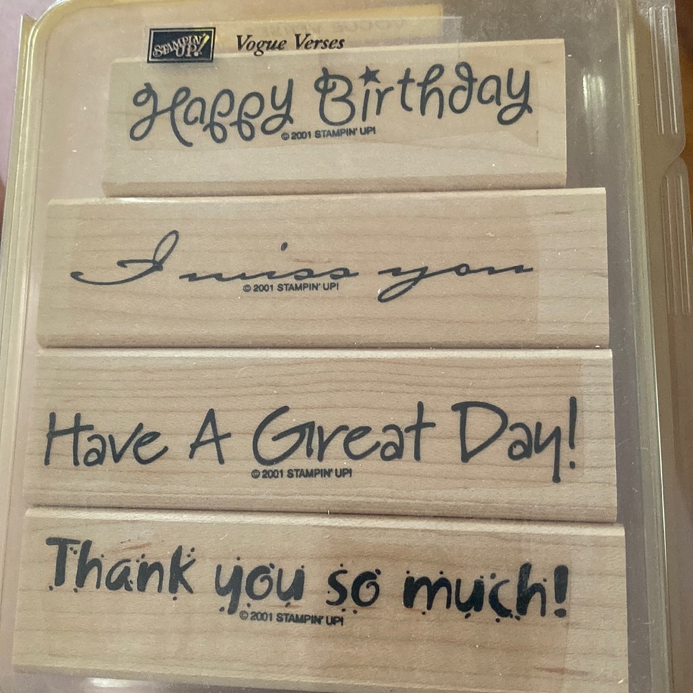 Stampin up! “Voque Verses” set